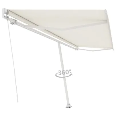Copertină Retractabilă Manual Crem 500x300 cm - Livrare Gratuită