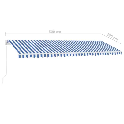 Copertină Retractabilă Manuală cu LED 500x300 cm