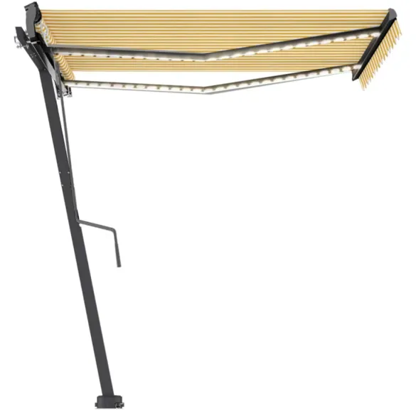 Copertină automată retractabilă - 350x250 cm - Galben/Alb