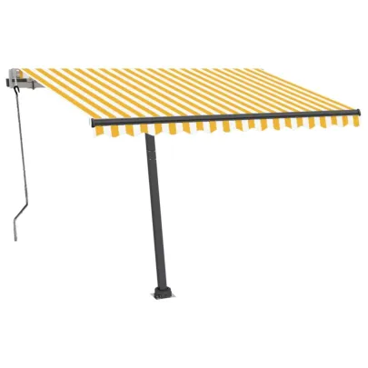 Copertină automată retractabilă - 350x250 cm - Galben/Alb