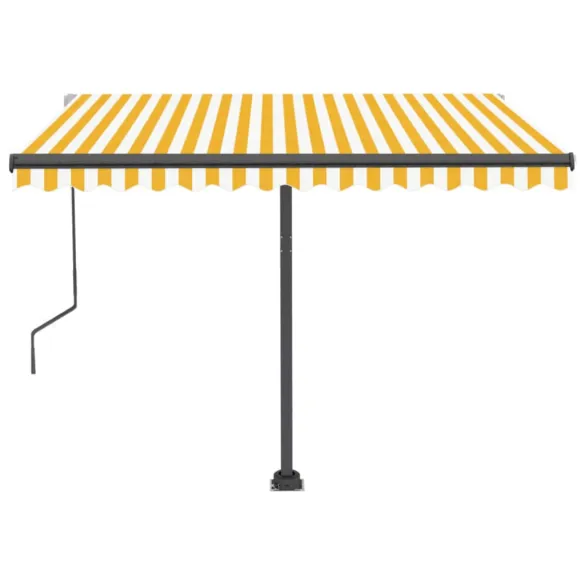Copertină automată retractabilă - 350x250 cm - Galben/Alb