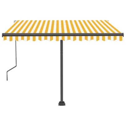 Copertină automată retractabilă - 350x250 cm - Galben/Alb