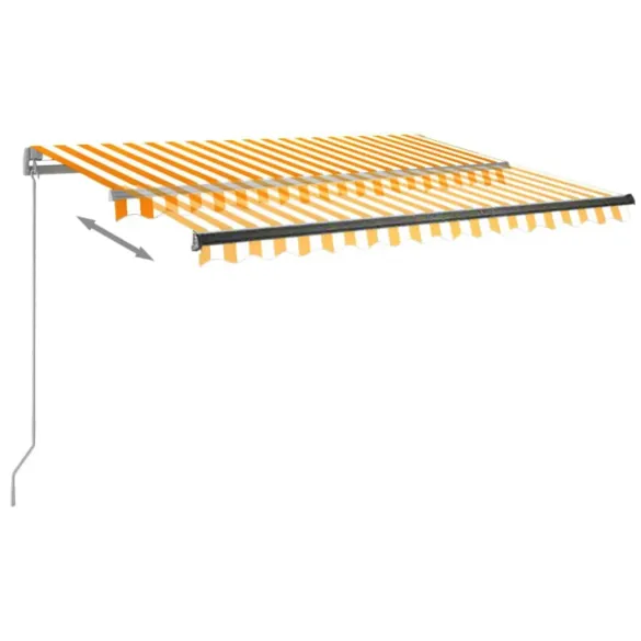 Copertină automată retractabilă - 350x250 cm - Galben/Alb