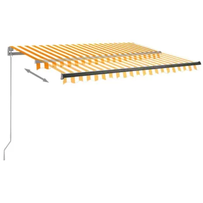 Copertină automată retractabilă - 350x250 cm - Galben/Alb