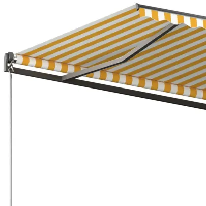 Copertină automată retractabilă - 350x250 cm - Galben/Alb
