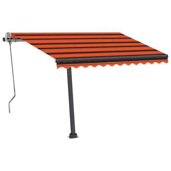 Copertină retractabilă manual cu LED pentru terasă 350x250 cm