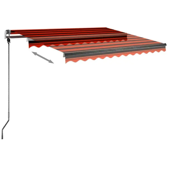 Copertină retractabilă manual cu LED pentru terasă 350x250 cm