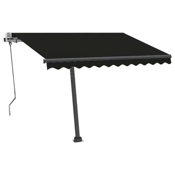 Copertină retractabilă manual cu LED - antracit - 350x250 cm