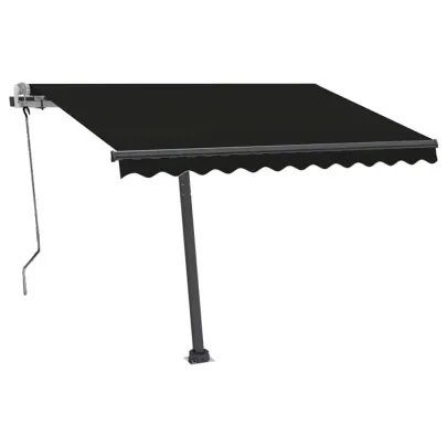 Copertină retractabilă manual cu LED - antracit - 350x250 cm
