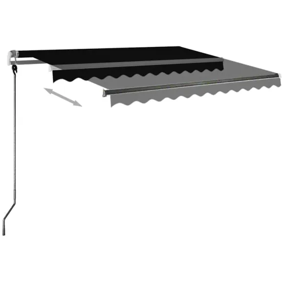 Copertină retractabilă manual cu LED - antracit - 350x250 cm