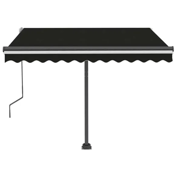 Copertină retractabilă manual cu LED - antracit - 350x250 cm