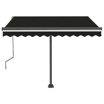 Copertină retractabilă manual cu LED - antracit - 350x250 cm