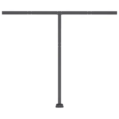 Copertină retractabilă manual cu LED - 350x250 cm - Albastru și Alb