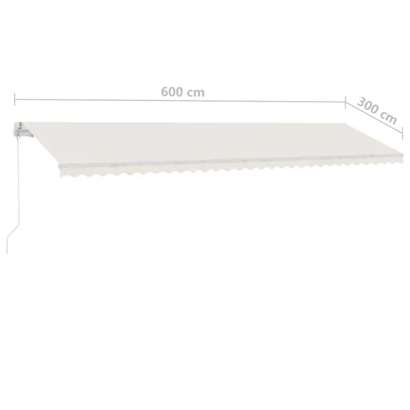 Copertină Retractabilă Manual 600x300 cm - Livrare Gratuită
