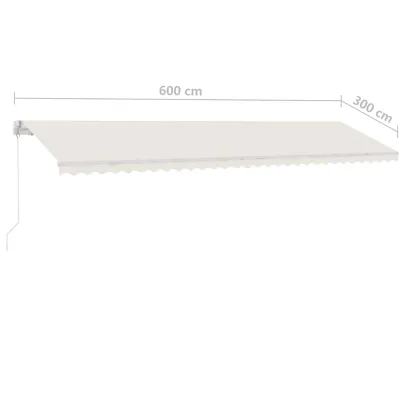 Copertină Retractabilă Manual 600x300 cm - Livrare Gratuită