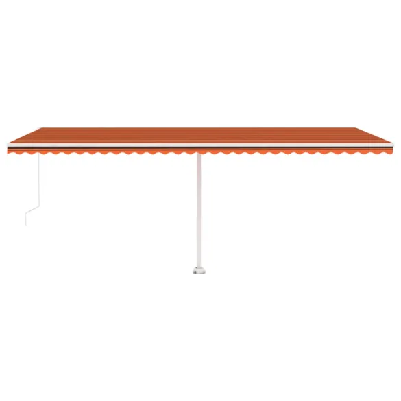 Copertină Retractabilă Manuală 6x3m - Portocaliu/Maro