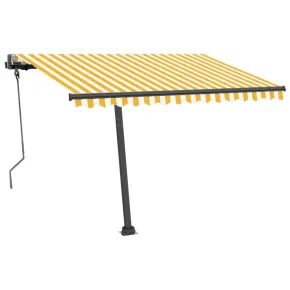 Copertină automată retractabilă galben-alb 300x250 cm 2