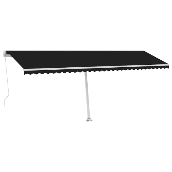 Copertină retractabilă manual cu LED - 600x300 cm - Antracit