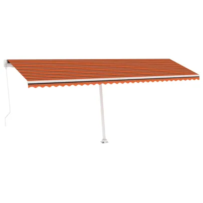 Copertină retractabilă manual cu LED - 6x3m - Livrare gratuită