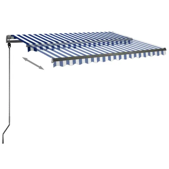 Copertină Automată Retractabilă 300x250 cm - Albastru/Alb
