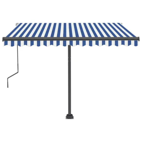 Copertină Automată Retractabilă 300x250 cm - Albastru/Alb