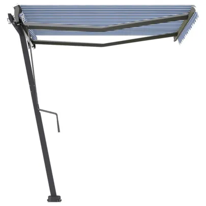 Copertină Automată Retractabilă 300x250 cm - Albastru/Alb