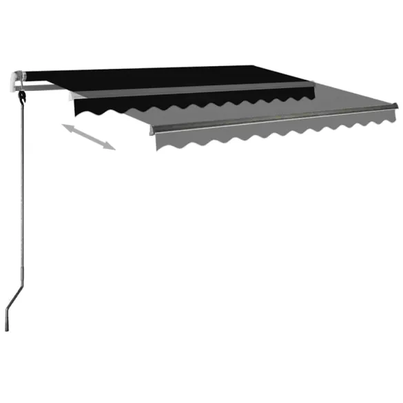 Copertină Retractabilă Manual cu LED - 300x250 cm - Antracit