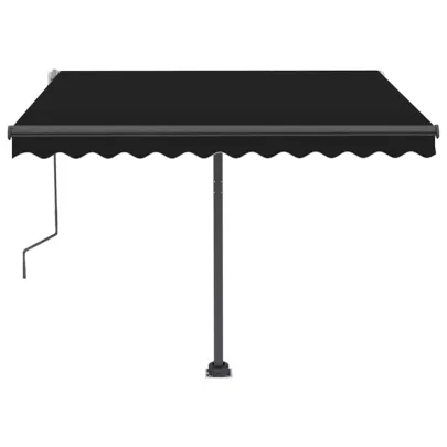 Copertină Retractabilă Manual cu LED - 300x250 cm - Antracit