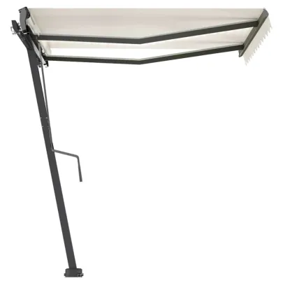 Copertină retractabilă manual cu LED - Crem 300x250 cm