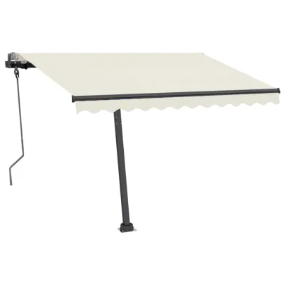 Copertină retractabilă manual cu LED - Crem 300x250 cm