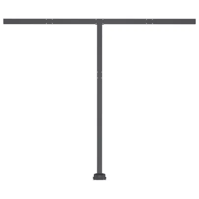 Copertină retractabilă manual cu LED albastru și alb 300x250 cm