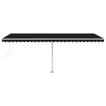 Copertină automată cu senzor vânt și LED - antracit 600x300cm