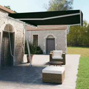 Copertină Retractabilă Manual Antracit 400x350 cm - Livrare Gratuită