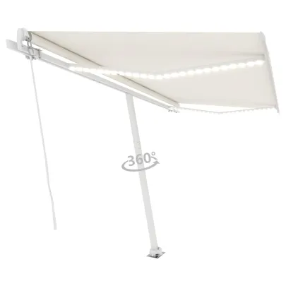 Copertină retractabilă cu LED pentru terasă - 400x350 cm