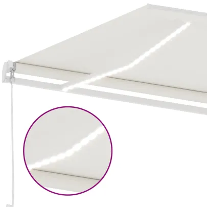 Copertină retractabilă cu LED pentru terasă - 400x350 cm