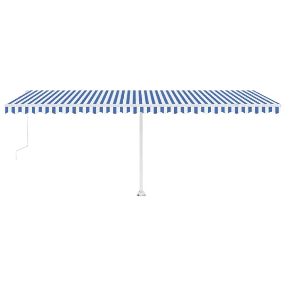 Copertină Retractabilă Automată 600x350 cm - Albastru/Alb