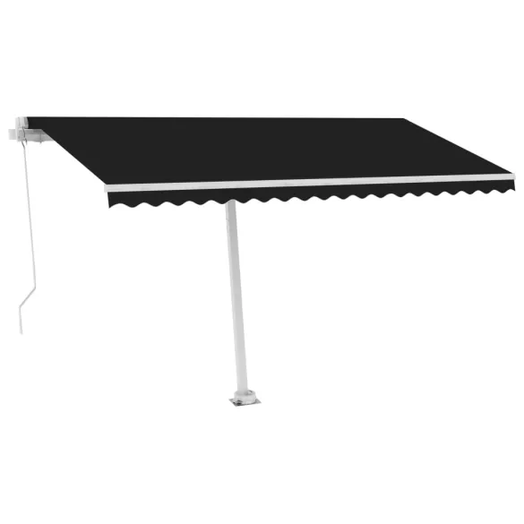 Copertină retractabilă manual cu LED 400x350cm - Antracit