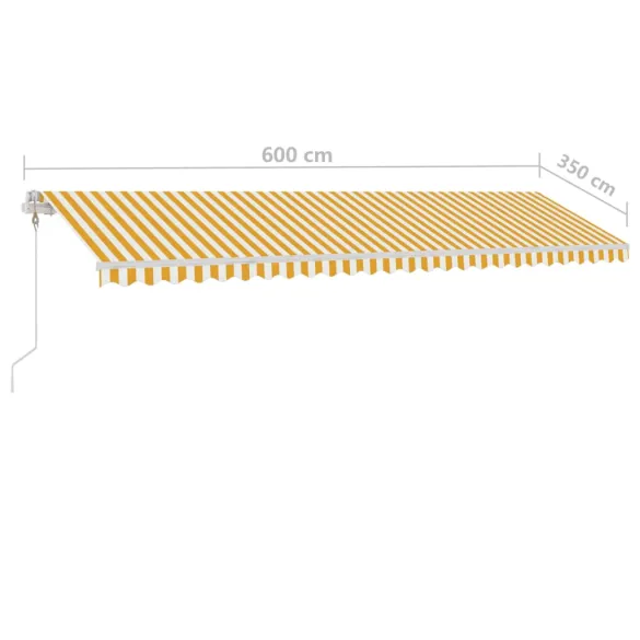 Copertină retractabilă cu LED pentru terasă - 600x350 cm