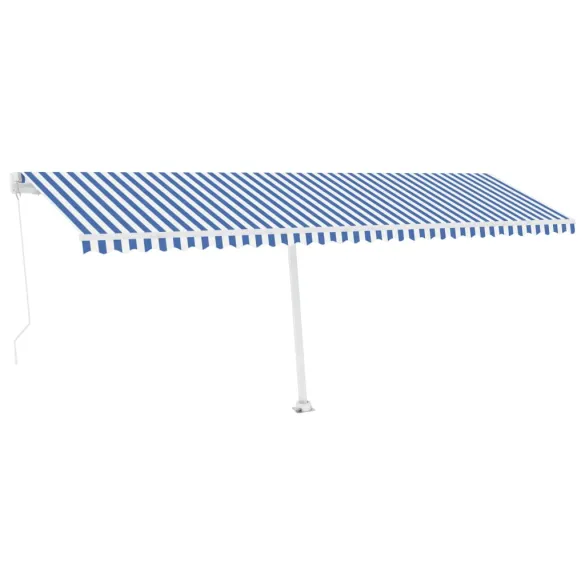 Copertină retractabilă manuală cu LED-uri | 600x350 cm