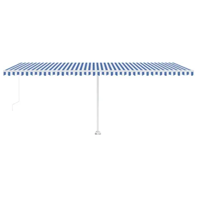 Copertină retractabilă manuală cu LED-uri | 600x350 cm