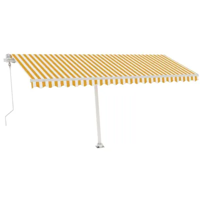 Copertină Automată cu LED și Senzor Vânt - 5x3.5m | Comandă Acum