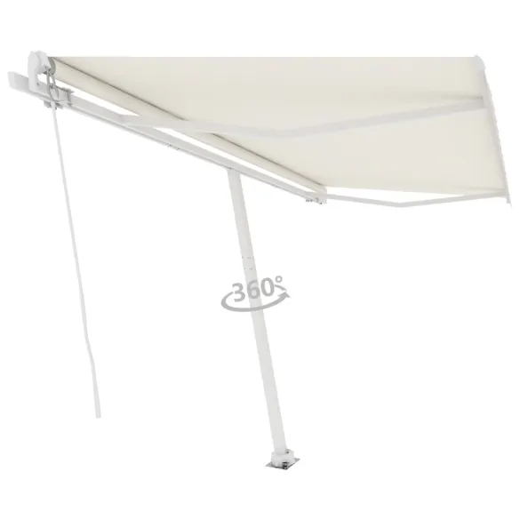 Copertină Retractabilă Manual Crem 450x350 cm - Livrare Gratuită