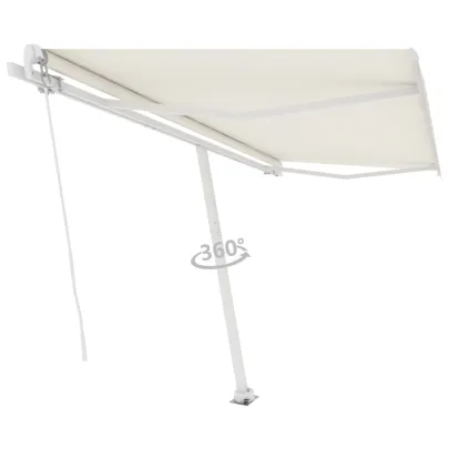 Copertină Retractabilă Manual Crem 450x350 cm - Livrare Gratuită