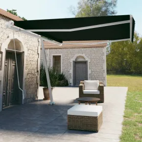 Copertină Retractabilă Manual Antracit 450x350 cm - Livrare Gratuită