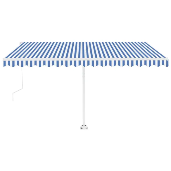Copertină Retractabilă Automată Albastru-Alb 450x350 cm