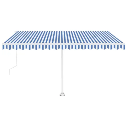 Copertină Retractabilă Automată Albastru-Alb 450x350 cm