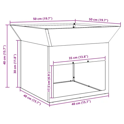 Cuptor Foc Exterior Rustic 50x50x40 cm - Livrare Gratuită
