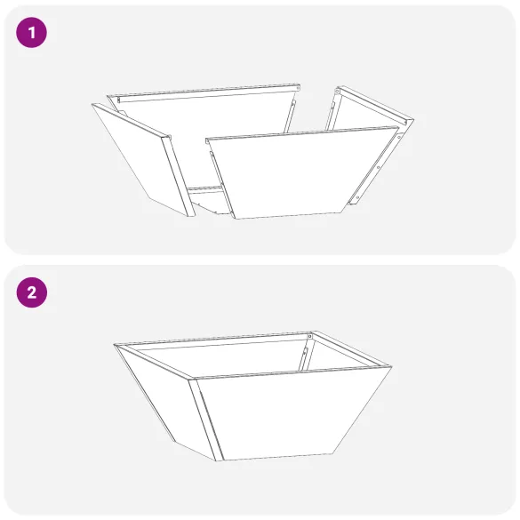 Set Ghiveci Metalic Exterior 5 bucăți - Antracit