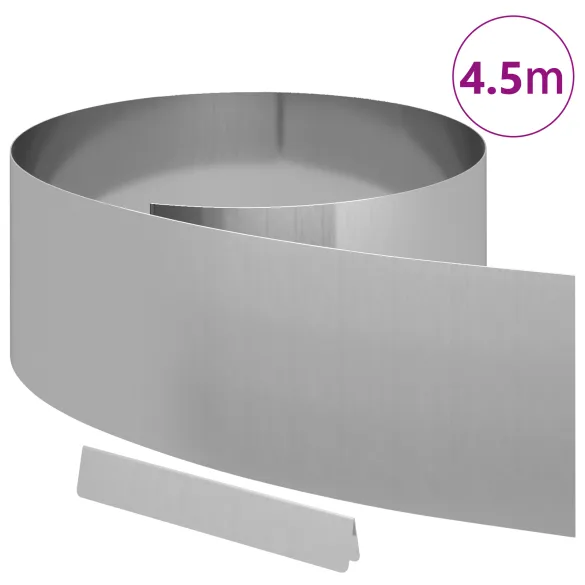 Barieră Grădină Argintie Oțel Galvanizat 450x25cm