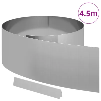 Barieră Grădină Argintie Oțel Galvanizat 450x25cm